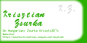 krisztian zsurka business card